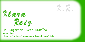 klara reiz business card